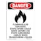 Signmission Safety Sign, OSHA Danger, 5" Height, Flammable Or Explosive, Portrait OS-DS-D-35-V-2315 - alternate 1